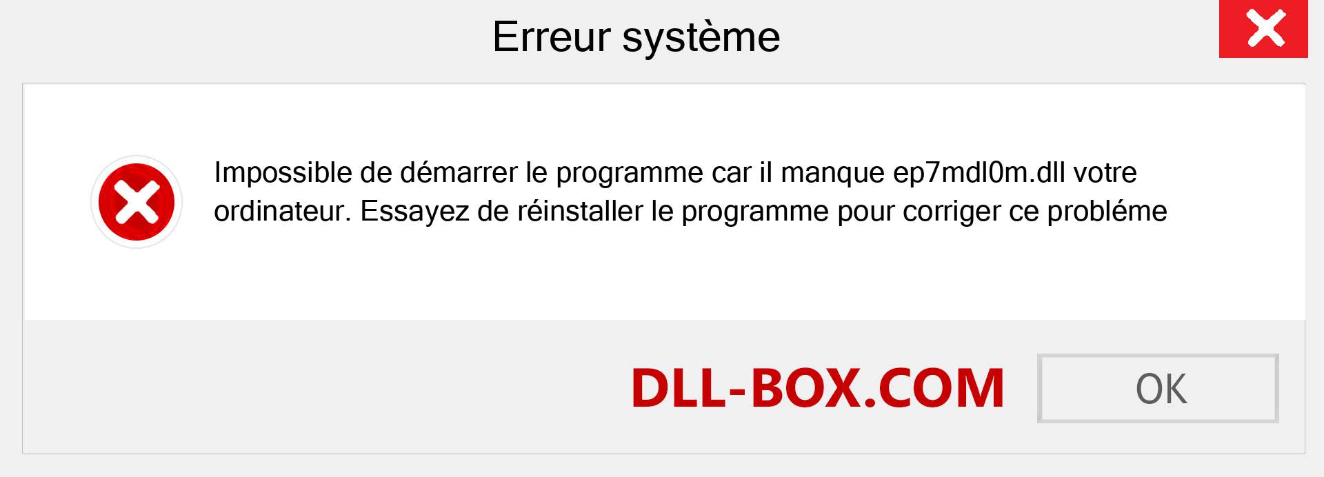 Le fichier ep7mdl0m.dll est manquant ?. Télécharger pour Windows 7, 8, 10 - Correction de l'erreur manquante ep7mdl0m dll sur Windows, photos, images